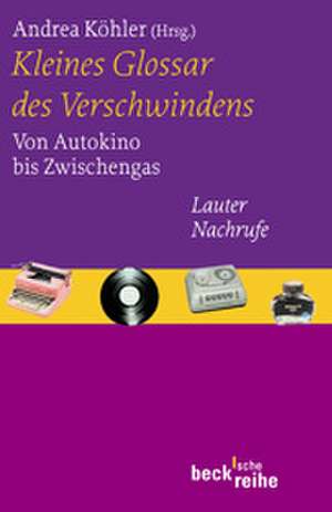 Kleines Glossar des Verschwindens