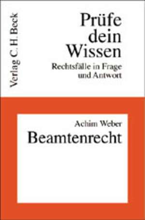 Beamtenrecht de Achim Weber