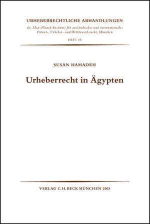 Urheberrecht in Ägypten de Susan Hamadeh