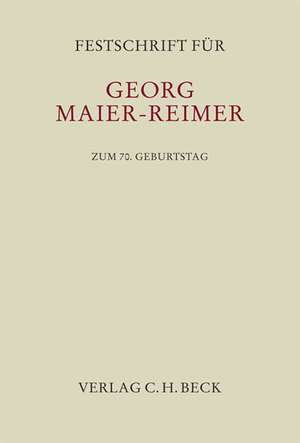 Festschrift für Georg Maier-Reimer zum 70. Geburtstag de Barbara Grunewald