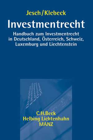 Investmentrecht de Thomas A. Jesch