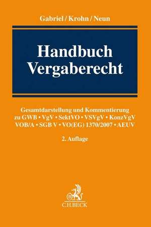 Handbuch Vergaberecht de Marc Gabriel