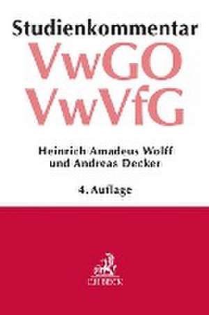 Verwaltungsgerichtsordnung (VwGO) Verwaltungsverfahrensgesetz (VwVfG) de Heinrich Amadeus Wolff