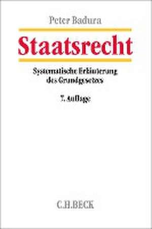 Staatsrecht de Peter Badura