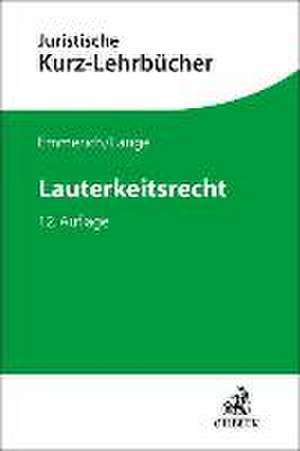 Lauterkeitsrecht de Volker Emmerich