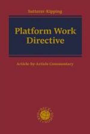 Platform Work Directive de Amélie Sutterer-Kipping