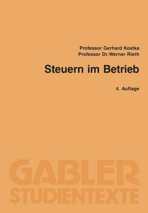 Steuern im Betrieb de Gerhard Kostka