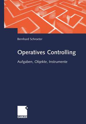 Operatives Controlling: Aufgaben, Objekte, Instrumente de Bernhard Schroeter