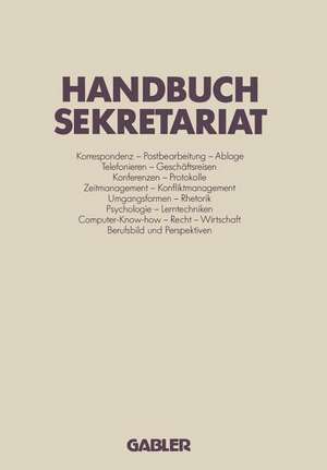 Handbuch Sekretariat de Gisela Böhme