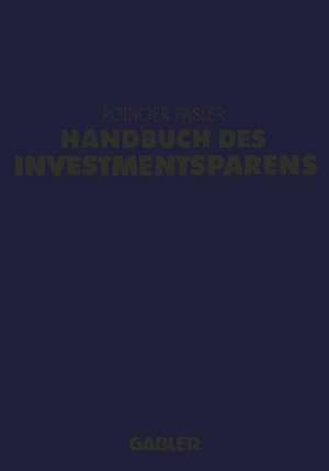 Handbuch des Investmentsparens de Rüdiger H. Päsler