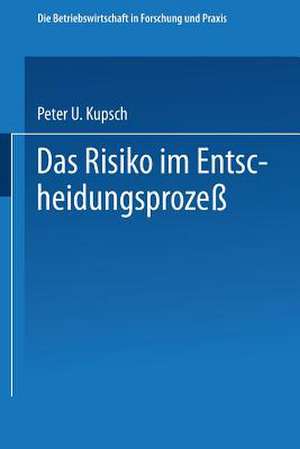 Das Risiko im Entscheidungsprozeß de Peter Kupsch