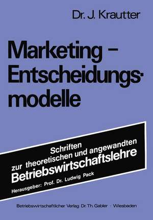 Marketing-Entscheidungsmodelle de Jochen Krautter