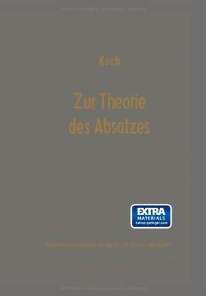 Zur Theorie des Absatzes: Erich Gutenberg zum 75. Geburtstag de Helmut Koch