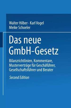 Das GmbH-Gesetz: Bilanzrichtlinien, Kommentare, Musterverträge für Geschäftsführer, Gesellschafter und Berater de Walter Hilber