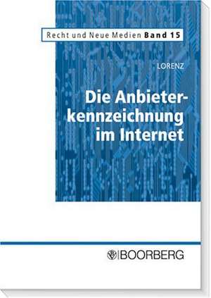 Anbieterkennzeichnung im Internet de Bernd Lorenz