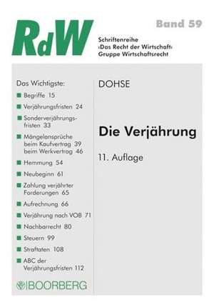 Die Verjährung de Roderich Dohse