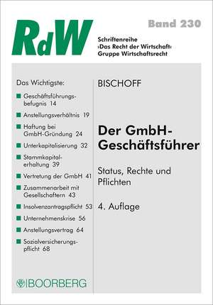 Der GmbH-Geschäftsführer de Thomas Bischoff