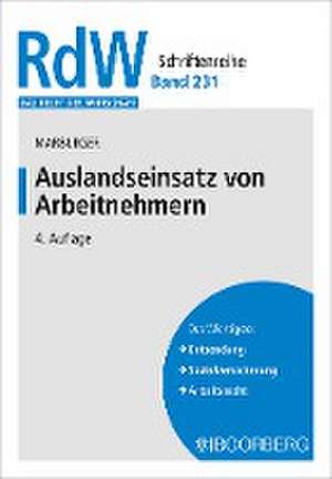 Auslandseinsatz von Arbeitnehmern de Dietmar Marburger