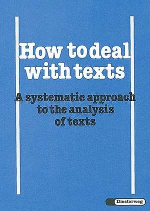 How to deal with texts de Reinhard Kemnitz