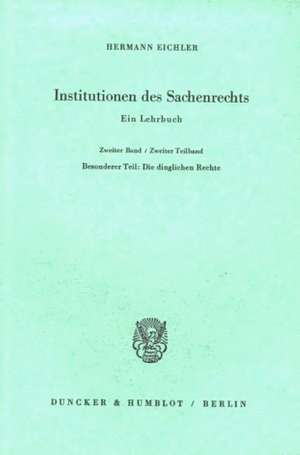 Institutionen des Sachenrechts I