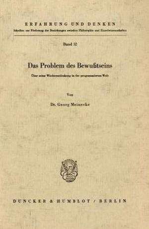 Das Problem des Bewußtseins. de Georg Meinicke