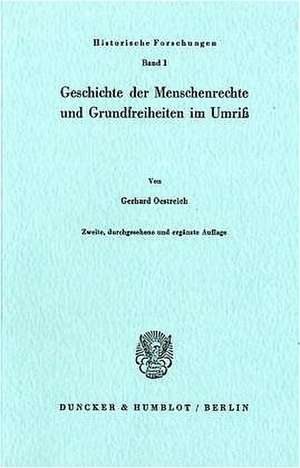 Geschichte der Menschenrechte und Grundfreiheiten im Umriß. de Gerhard Oestreich