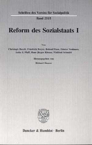 Reform des Sozialstaats 1 de Richard Hauser