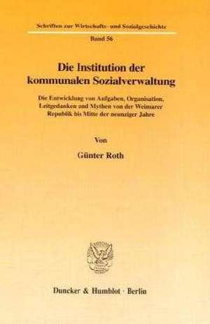 Die Institution der kommunalen Sozialverwaltung. de Günter Roth