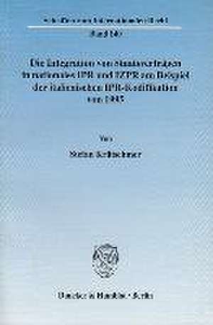 Die Integration von Staatsverträgen in nationales IPR und IZPR am Beispiel der italienischen IPR-Kodifikation von 1995. de Stefan Krätschmer