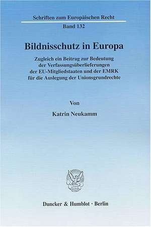 Bildnisschutz in Europa de Katrin Neukamm