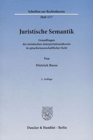 Juristische Semantik de Dietrich Busse