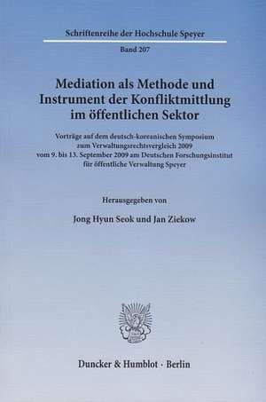 Mediation als Methode und Instrument der Konfliktmittlung im öffentlichen Sektor de Jong Hyun Seok