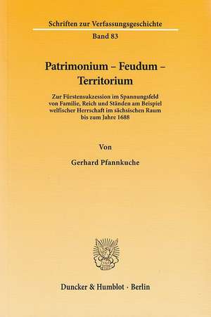 Patrimonium - Feudum - Territorium de Gerhard Pfannkuche