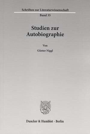 Studien zur Autobiographie de Günter Niggl