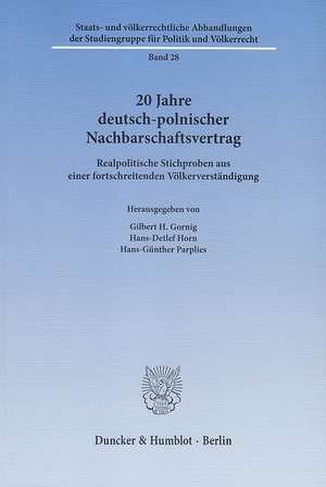 20 Jahre deutsch-polnischer Nachbarschaftsvertrag de Gilbert H. Gornig