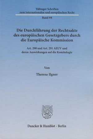 Die Durchführung der Rechtsakte des europäischen Gesetzgebers durch die Europäische Kommission de Theresa Ilgner