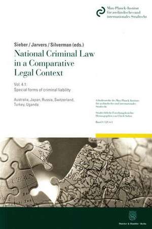 National Criminal Law in a Comparative Legal Context de Ulrich Sieber