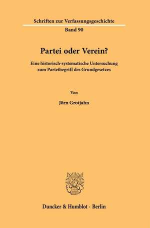 Partei oder Verein? de Jörn Grotjahn