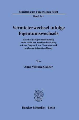 Vermieterwechsel infolge Eigentumswechsels de Anna Viktoria Gaßner