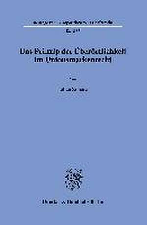 Das Prinzip der Überörtlichkeit im Unionsmarkenrecht. de Julian Zimara