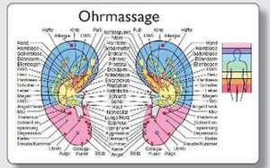 Reflexzonenmassagekarte "Ohr" de Kamphausen Media GmbH