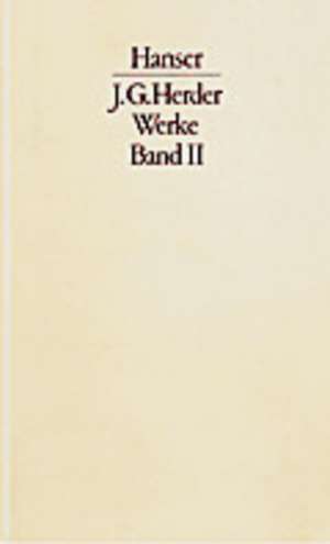 Herder und die Anthropologie der Aufklärung de Johann Gottfried Herder