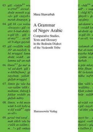 A Grammar of Negev Arabic de Musa Shawarbah