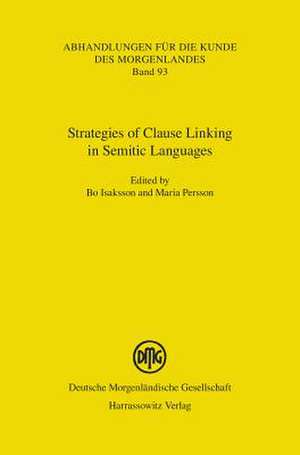 Strategies of Clause Linking in Semitic Languages de Bo Isaksson