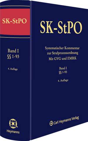 SK-StPO Systematischer Kommentar zur Strafprozessordnung Band 1 de Jürgen Wolter