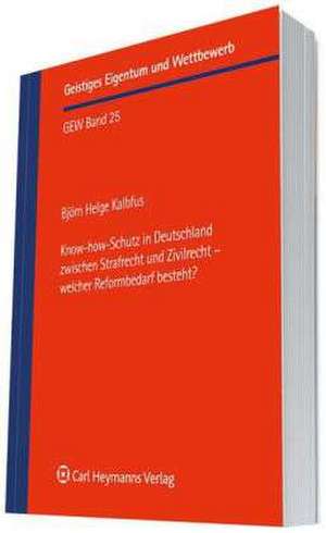 Know-how-Schutz in Deutschland zwischen Strafrecht und Zivilrecht - welcher Reformbedarf besteht? de Björn Helge Kalbfus