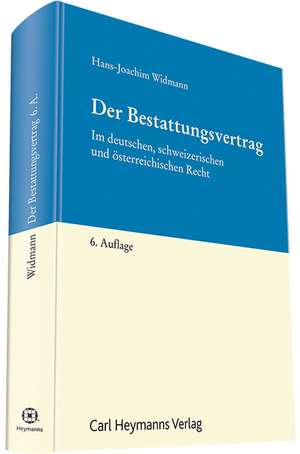 Der Bestattungsvertrag de Hans-Joachim Widmann