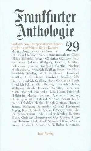 Frankfurter Anthologie 29 de Marcel Reich-Ranicki