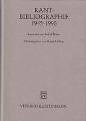 Kant-Bibliographie 1945-1990 de Margit Ruffing