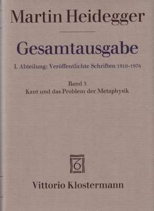 Kant und das Problem der Metaphysik de Martin Heidegger